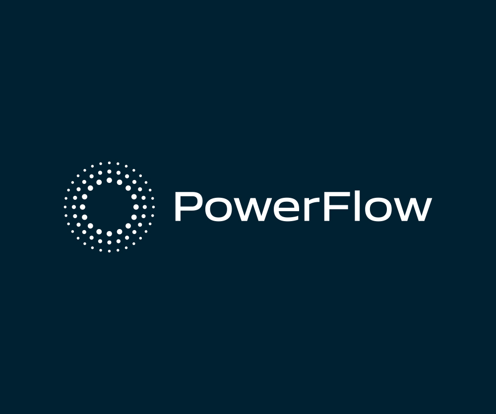 PowerFlow Logo on Blue